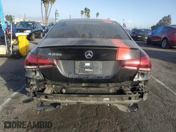 2022 Mercedes-Benz A 220 with VIN W1K3G4EB7NJ360318, listed as a Copart auction lot 87510085 with 50,577 mi miles and Salvage Title. Bid and sale history available at DreamBid. Image 6.