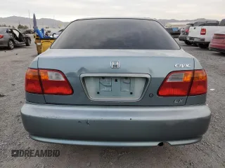 2000 Honda Civic LX with VIN 1HGEJ6672YL035550, listed as a Copart auction lot 50013625 with 158,221 mi miles and Salvage Title. Bid and sale history available at DreamBid. Image 6.