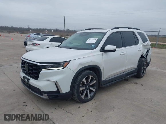 2023 Honda Pilot Elite with VIN 5FNYG1H88PB000855, listed as a IAAI auction lot 41574247 with 47,011 mi miles. Bid and sale history available at carsss.com. Image 17.