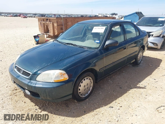 1997 Honda Civic DX with VIN 2HGEJ6623VH528179, listed as a IAAI auction lot 41756380 with 155,741 mi miles. Bid and sale history available at carsss.com. Image 2.