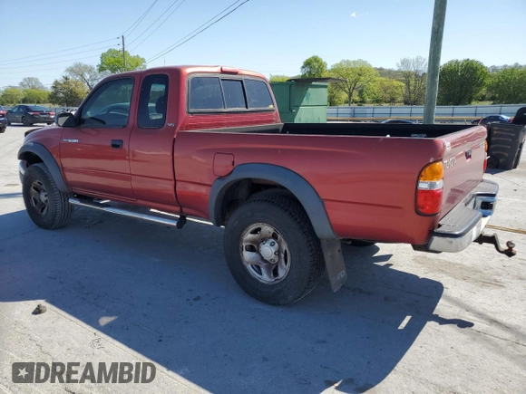 2001 Toyota Tacoma with VIN 5TEWM72NX1Z842202, listed as a Copart auction lot 53111405 with 304,857 mi miles and Salvage title. Bid and sale history available at DreamBid. Image 2.