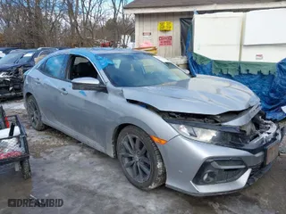 2020 Honda Civic Hatchback EX-L with VIN SHHFK7H8XLU414270, listed as a IAAI auction lot 41407368 with 43,077 mi miles. Bid and sale history available at carsss.com. Image 1.
