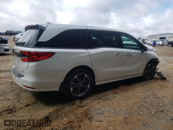 2022 Honda Odyssey Elite with VIN 5FNRL6H94NB006185, listed as a Copart auction lot 61302425 with Not provided miles and Salvage title. Bid and sale history available at DreamBid. Image 3.