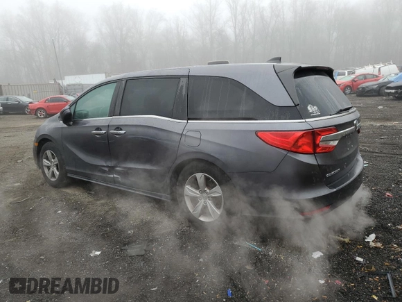 2018 Honda Odyssey EX-L with VIN 5FNRL6H77JB090625, listed as a Copart auction lot 84231104 with 92,413 mi miles and Salvage Title. Bid and sale history available at carsss.com. Image 2.