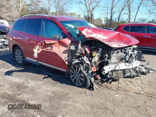 2015 Nissan Pathfinder SV z VIN 5N1AR2MN3FC666784, wystawiony jako IAAI lot #41343416 z przebiegiem 214 346 mil mil oraz . Historia ofert i sprzedaży dostępna na DreamBid. Obrazek 1.