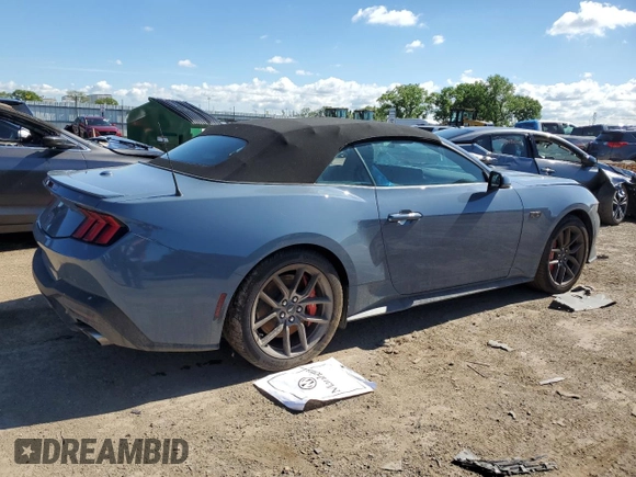 2024 Ford Mustang GT Premium with VIN 1FAGP8FF6R5100632, listed as a Copart auction lot 56425544 with Not provided miles and Clean title. Bid and sale history available at DreamBid. Image 3.
