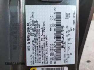 2020 Ford Fusion Hybrid SE with VIN 3FA6P0LU6LR171978, listed as a Copart auction lot 70970742 with 44,851 mi miles. Bid and sale history available at carsss.com. Image 13.