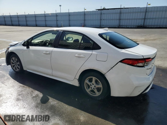 2022 Toyota Corolla LE with VIN JTDEPMAE5NJ199454, listed as a Copart auction lot 44672455 with 109,676 mi miles and Clean Title. Bid and sale history available at carsss.com. Image 2.