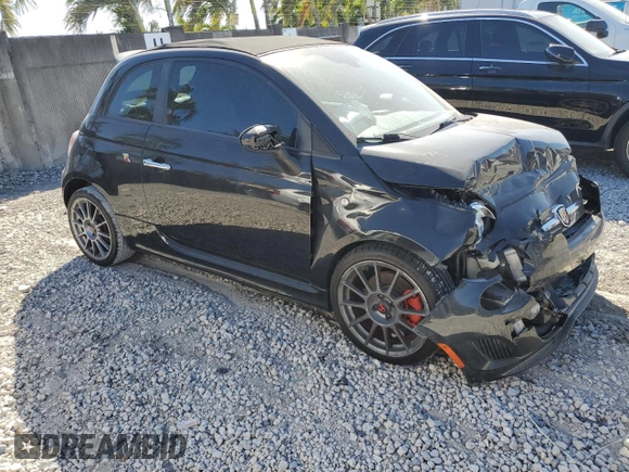 2013 FIAT 500 Abarth with VIN 3C3CFFJH7DT635958, listed as a Copart auction lot 48278615 with 83,841 mi miles and Salvage title. Bid and sale history available at DreamBid. Image 4.