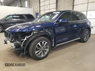 2022 Audi Q5 S line Premium with VIN WA1GAAFY2N2108169, listed as a Copart auction lot 51763745 with 53,698 mi miles and Salvage Title. Bid and sale history available at carsss.com. Image 1.