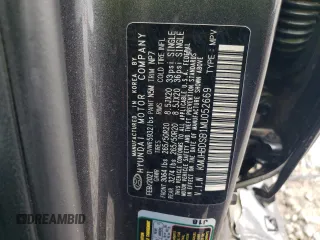 2021 Genesis GV80 with VIN KMUHBDSB1MU052669, listed as a Copart auction lot 56065915 with 83,118 mi miles and Salvage title. Bid and sale history available at DreamBid. Image 13.