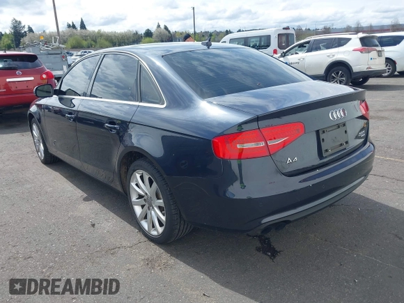 2013 Audi A4 Premium Plus with VIN WAUFFAFL1DN041923, listed as a IAAI auction lot 41993924 with 147,742 mi miles. Bid and sale history available at carsss.com. Image 3.