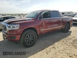 2020 Ram 1500 Limited with VIN 1C6SRFHT1LN371196, listed as a Copart auction lot 49855325 with 44,830 mi miles and Salvage Title. Bid and sale history available at carsss.com. Image 1.