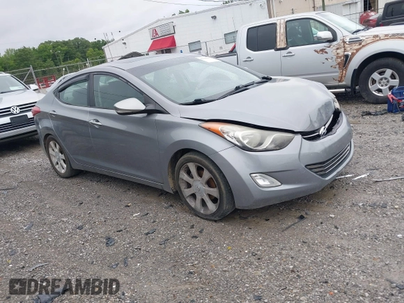 2012 Hyundai Elantra Limited with VIN KMHDH4AE6CU282875, listed as a IAAI auction lot 42341052 with 215,231 mi miles and . Bid and sale history available at DreamBid. Image 1.