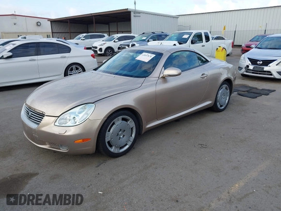 2003 Lexus SC with VIN JTHFN48Y430043403, listed as a IAAI auction lot 42057878 with 69,691 mi miles. Bid and sale history available at carsss.com. Image 2.