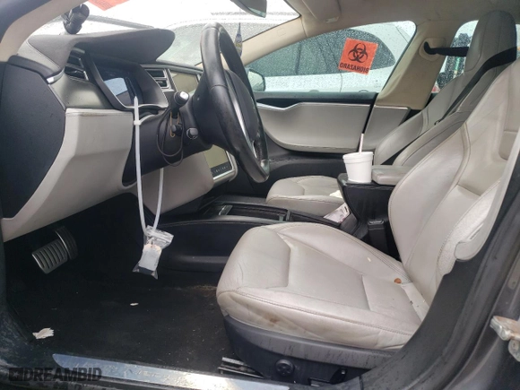 2014 Tesla Model S P85D with VIN 5YJSA1H25EFP62654, listed as a Copart auction lot 66419634 with 0 mi miles and Salvage Title. Bid and sale history available at carsss.com. Image 7.