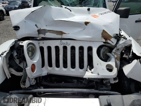 2013 Jeep Wrangler Unlimited Sahara with VIN 1C4HJWEG1DL516784, listed as a Copart auction lot 56382805 with 205,874 mi miles and Salvage title. Bid and sale history available at DreamBid. Image 12.