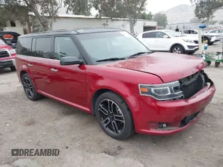2014 Ford Flex Limited with VIN 2FMGK5D82EBD34568, listed as a IAAI auction lot 42033765 with 104,588 mi miles. Bid and sale history available at carsss.com. Image 1.
