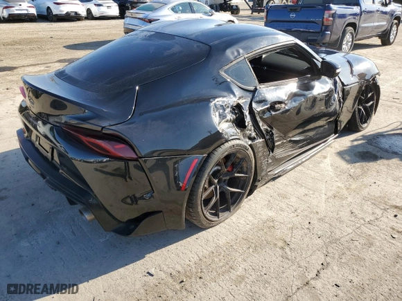 2020 Toyota GR Supra 3.0 with VIN WZ1DB4C04LW029695, listed as a Copart auction lot 50001135 with 54,347 mi miles and Salvage Title. Bid and sale history available at carsss.com. Image 3.