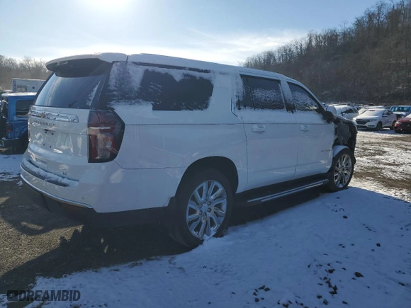2021 Chevrolet Suburban LT with VIN 1GNSKCKD4MR401404, listed as a Copart auction lot 86254504 with 79,317 mi miles and Salvage Title. Bid and sale history available at carsss.com. Image 3.