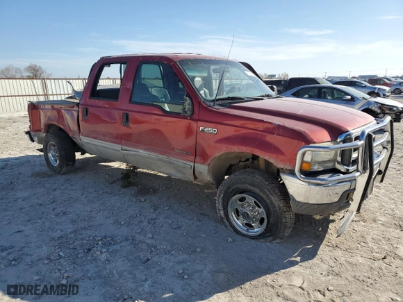 2002 Ford Super Duty F-250 XL with VIN 1FTNW21F42EA04223, listed as a Copart auction lot 87787895 with 0 mi miles and Salvage Title. Bid and sale history available at carsss.com. Image 4.
