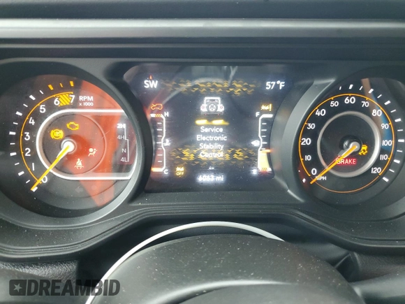 2025 Jeep Wrangler Sahara z VIN 1C4PJXEN6SW546780, wystawiony jako Copart lot #55800685 z przebiegiem 6 063 mil mil oraz Czysty tytuł • Clean title. Historia ofert i sprzedaży dostępna na DreamBid. Obrazek 9.