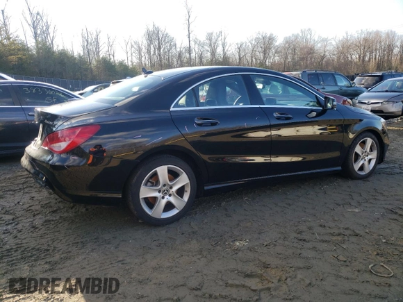 2018 Mercedes-Benz CLA 250 with VIN WDDSJ4GB8JN559021, listed as a Copart auction lot 42833174 with 45,817 mi miles and . Bid and sale history available at DreamBid. Image 3.