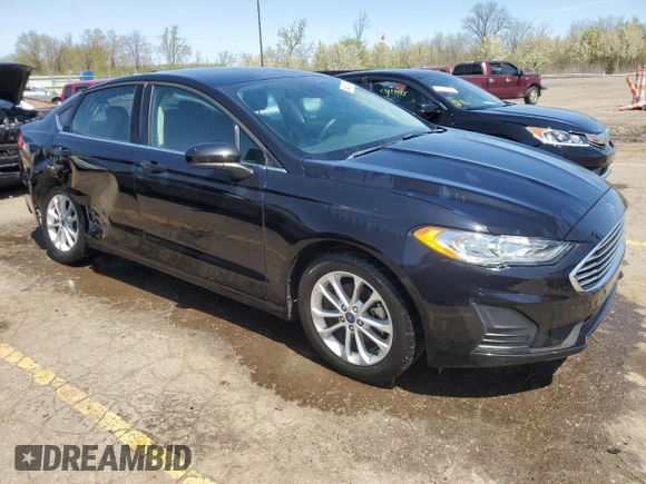 2020 Ford Fusion SE with VIN 3FA6P0HD9LR165245, listed as a Copart auction lot 54860845 with 33,319 mi miles and Non repairable. Bid and sale history available at DreamBid. Image 4.