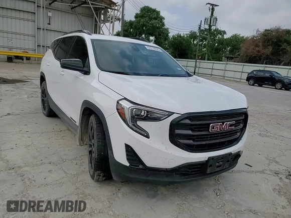 2020 GMC Terrain SLE with VIN 3GKALMEV9LL273196, listed as a Copart auction lot 57219035 with 128,763 mi miles and Salvage title. Bid and sale history available at DreamBid. Image 14.
