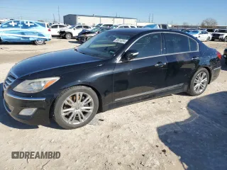 2012 Hyundai Genesis 5.0L with VIN KMHGC4DHXCU211602, listed as a Copart auction lot 86816204 with 114,722 mi miles and Salvage Title. Bid and sale history available at carsss.com. Image 1.