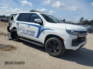 2021 Chevrolet Tahoe Commercial with VIN 1GNSCLEDXMR478268, listed as a Copart auction lot 47099545 with 33,376 mi miles and Non Repairable. Bid and sale history available at carsss.com. Image 4.