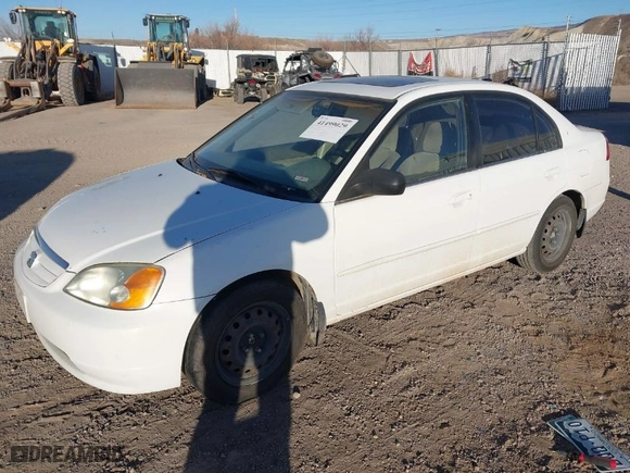 2001 Honda Civic EX with VIN 1HGES26751L060745, listed as a IAAI auction lot 41499029 with 230,348 mi miles. Bid and sale history available at carsss.com. Image 2.