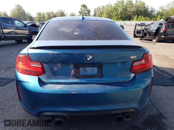 2017 BMW M2 with VIN WBS1H9C55HV786233, listed as a Copart auction lot 63596764 with 0 mi miles and Salvage Title. Bid and sale history available at carsss.com. Image 6.