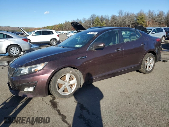 2014 Kia Optima LX z VIN 5XXGM4A72EG276515, wystawiony jako Copart lot #86771364 z przebiegiem 92 244 mil mil oraz Czysty tytuł • Clean title. Historia ofert i sprzedaży dostępna na DreamBid. Obrazek 1.