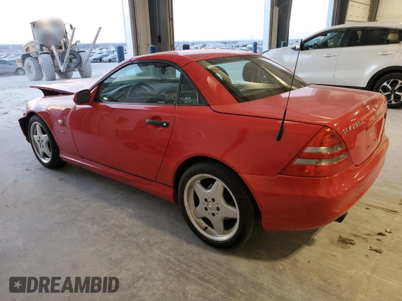 2000 Mercedes-Benz SLK 230 Kompressor with VIN WDBKK47F8YF150465, listed as a Copart auction lot 82610754 with 87,581 mi miles and Clean title. Bid and sale history available at DreamBid. Image 2.