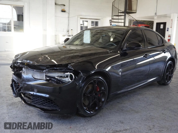 2022 Alfa Romeo Giulia Veloce with VIN ZARFAMBN0N7653455, listed as a Copart auction lot 42807145 with 21,735 mi miles and Salvage Title. Bid and sale history available at carsss.com. Image 2.