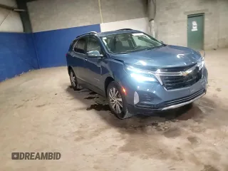 2024 Chevrolet Equinox LT with VIN 3GNAXUEG1RL177483, listed as a Copart auction lot 47187225 with 22,107 mi miles and Salvage Title. Bid and sale history available at DreamBid. Image 14.