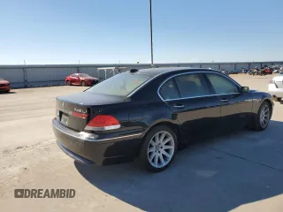 2005 BMW 7 Series 745Li with VIN WBAGN63535DS56267, listed as a Copart auction lot 45717775 with Not provided miles and Salvage title. Bid and sale history available at DreamBid. Image 3.