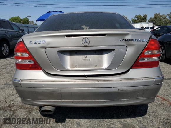 2004 Mercedes-Benz C 230 Kompressor with VIN WDBRF40JX4F549275, listed as a Copart auction lot 60458595 with Not provided miles and Salvage title. Bid and sale history available at DreamBid. Image 6.
