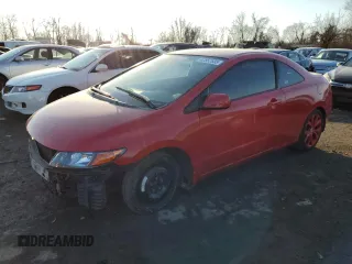 2007 Honda Civic Cpe LX with VIN 2HGFG12627H540924, listed as a Copart auction lot 47042525 with 247,194 mi miles and Non Repairable. Bid and sale history available at carsss.com. Image 1.