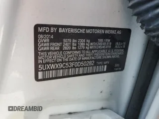 2015 BMW X3 xDrive28i with VIN 5UXWX9C53F0D50282, listed as a Copart auction lot 54792515 with 170,876 mi miles and Clean Title. Bid and sale history available at DreamBid. Image 13.