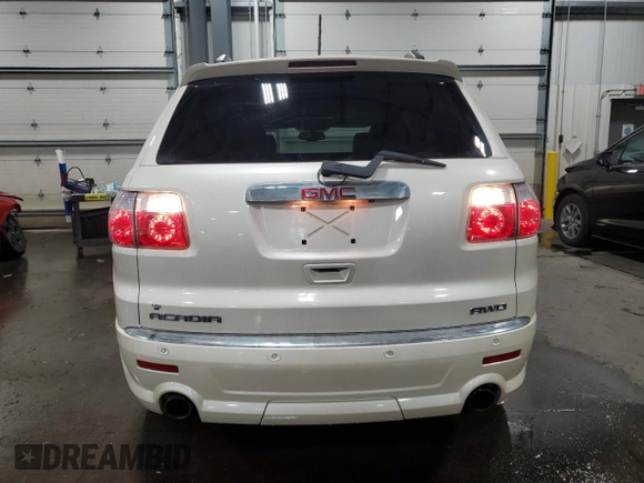 2012 GMC Acadia Denali with VIN 1GKKVTEDXCJ321280, listed as a Copart auction lot 56870675 with 172,951 mi miles and Salvage title. Bid and sale history available at DreamBid. Image 6.