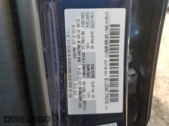 2021 Mazda CX-30 Preferred with VIN 3MVDMACL3MM227105, listed as a Copart auction lot 49101975 with Not Provided miles and Salvage Title. Bid and sale history available at DreamBid. Image 13.