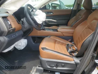 2023 Nissan Pathfinder Platinum with VIN 5N1DR3DK9PC221749, listed as a Copart auction lot 60127525 with 37,458 mi miles and Salvage title. Bid and sale history available at DreamBid. Image 7.