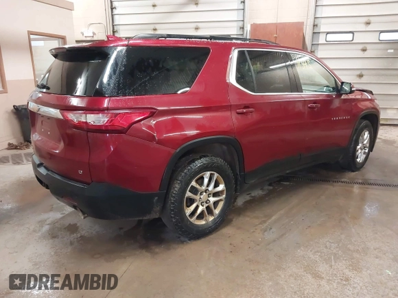 2019 Chevrolet Traverse LT Cloth z VIN 1GNEVGKW8KJ155191, wystawiony jako IAAI lot #41711343 z przebiegiem 202 711 mil mil oraz . Historia ofert i sprzedaży dostępna na DreamBid. Obrazek 4.
