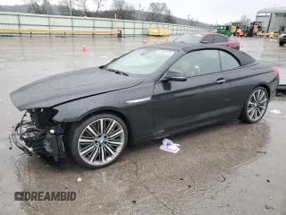 2016 BMW 6 Series 650i with VIN WBA6F5C5XGD996596, listed as a Copart auction lot 43381755 with 56,593 mi miles and Salvage Title. Bid and sale history available at carsss.com. Image 1.