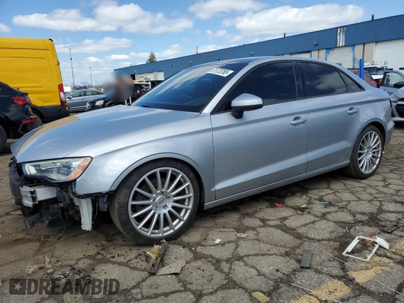 2015 Audi A3 1.8T Premium with VIN WAUACGFF1F1103623, listed as a Copart auction lot 51173765 with 101,385 mi miles and Clean Title. Bid and sale history available at carsss.com. Image 1.