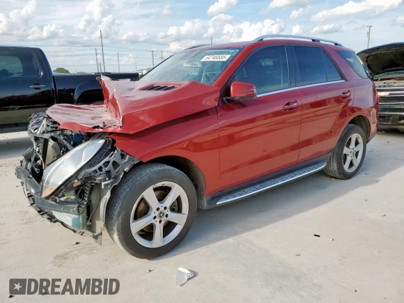 2018 Mercedes-Benz GLE 350 with VIN 4JGDA5JB5JB061874, listed as a Copart auction lot 64746555 with 96,356 mi miles and Salvage title. Bid and sale history available at DreamBid. Image 1.