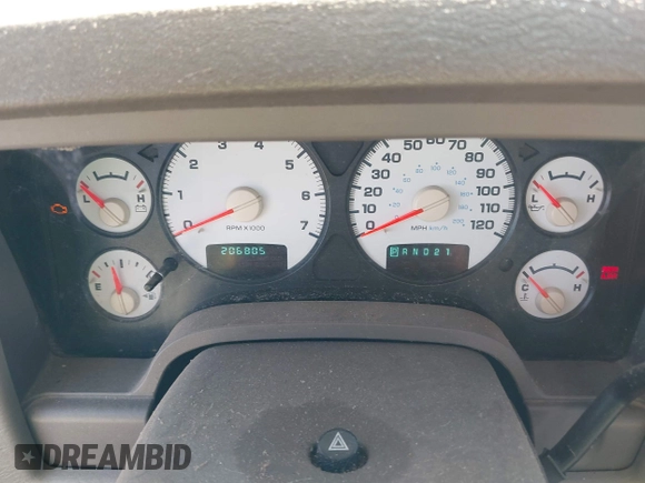 2002 Dodge 1500 z VIN 1D7HA16K42J261553, wystawiony jako IAAI lot #42435682 z przebiegiem 206 805 mil mil oraz . Historia ofert i sprzedaży dostępna na DreamBid. Obrazek 7.
