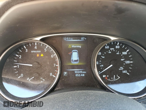 2016 Nissan Rogue S with VIN KNMAT2MT7GP677625, listed as a Copart auction lot 49970505 with 90,249 mi miles and Salvage Title. Bid and sale history available at DreamBid. Image 9.
